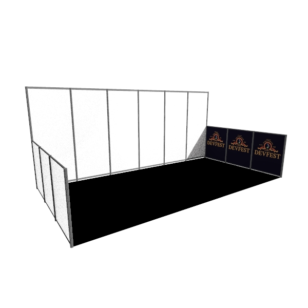 Option : Impression numérique R° sur demi cloison modulaire (prix à l'unité) Adhesive print on half-panel (price per unit)