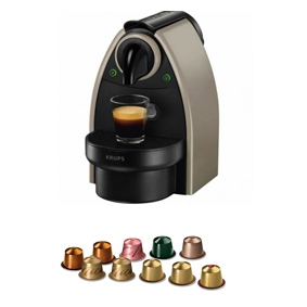Machine à café + 100 capsules Nespresso + 50 gobelets + 50 touillettes